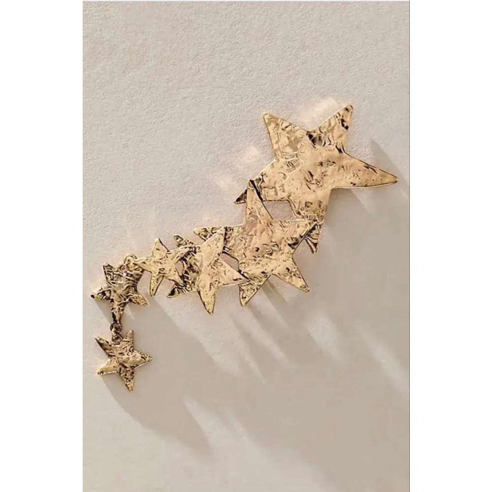 Free People Shooting Stars Brooch Gold NWT - Picture 1 of 4
